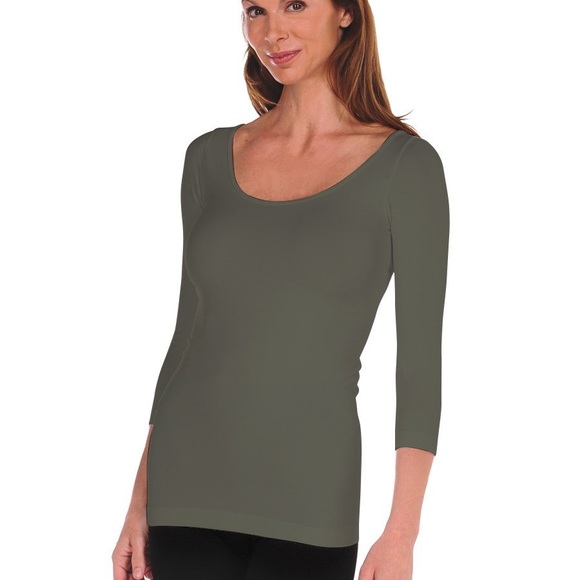 Tees By Tina 3/4 Sleeve Scoop Neck Basic Tee OSFM - Picture 5 of 5